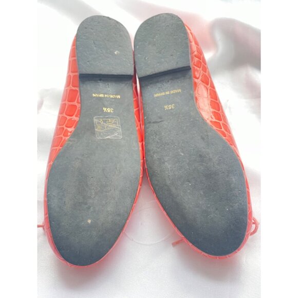 French soles shoes by Jane Winkworth size 5.5 pink moc crocodile worn twice - Picture 8 of 9